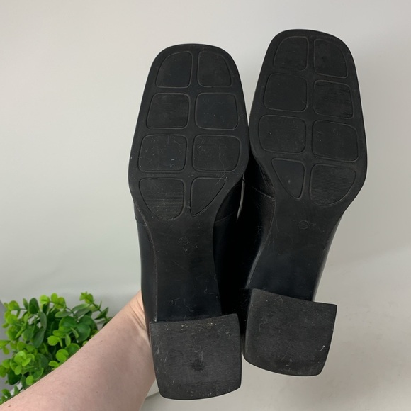 Vintage Westies Leather Y2K square toe block chunky heel booties, size 7.5 - Picture 7 of 10